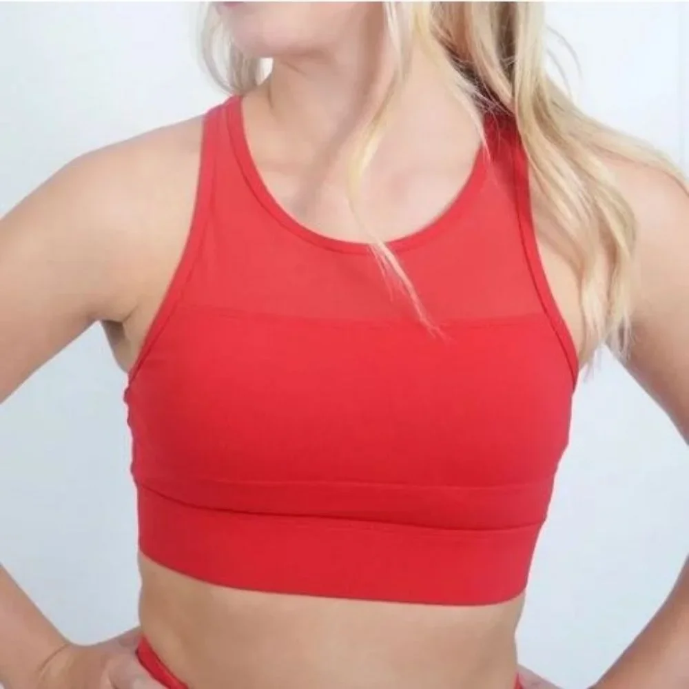 ZYIA Active Women's Red All Star Sports Bra High Impact Size Medium 1178 - Picture 1 of 10